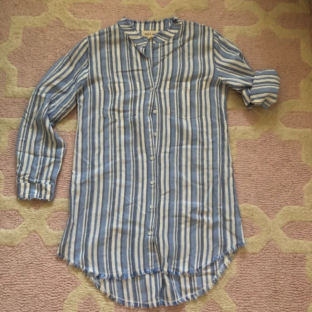 Cloth and stone linen t shirt dress